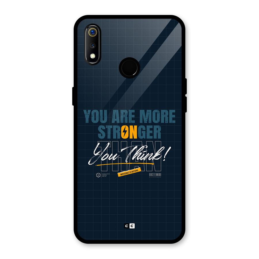 More Stronger Glass Back Case for Realme 3
