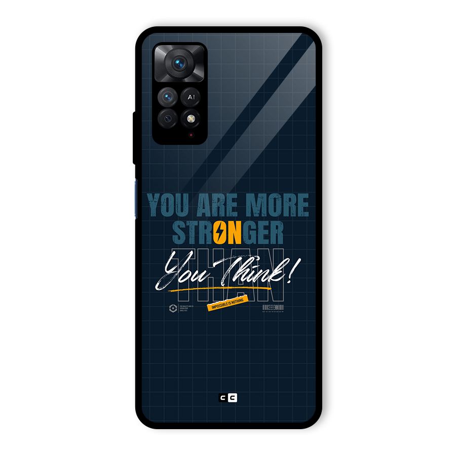 More Stronger Glass Back Case for Redmi Note 11 Pro