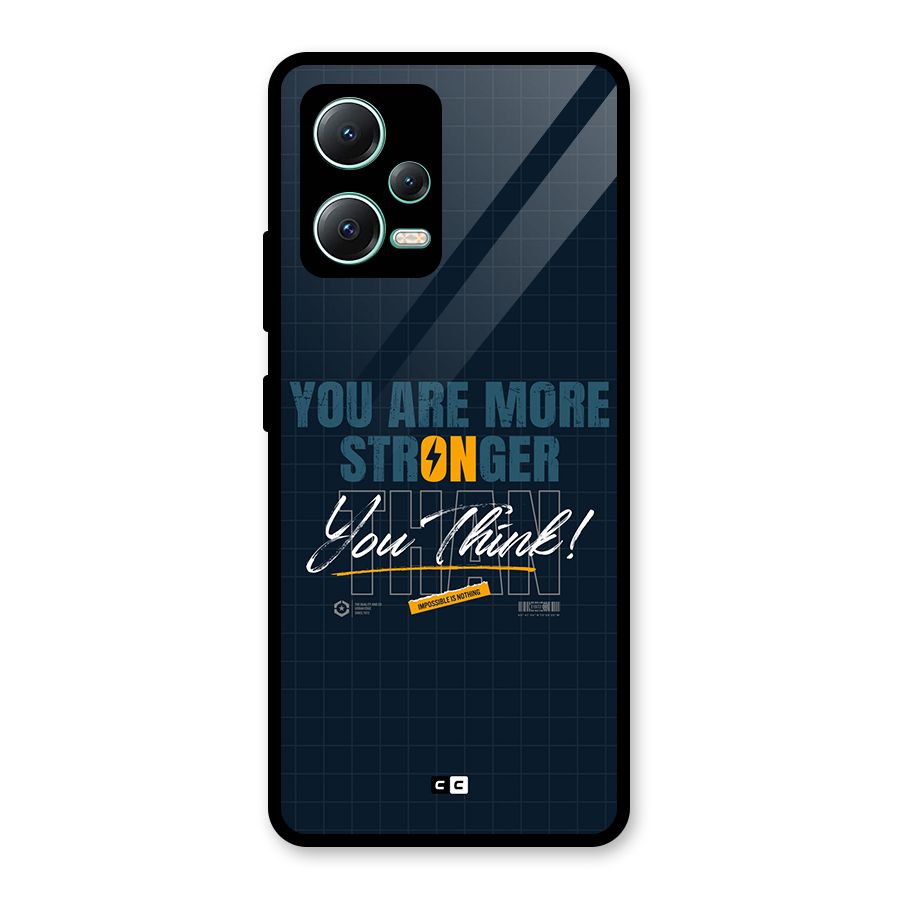 More Stronger Glass Back Case for Redmi Note 12 5G