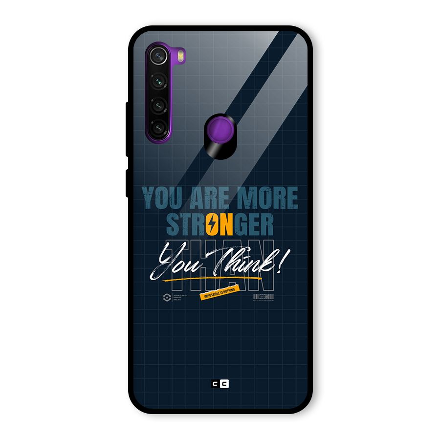 More Stronger Glass Back Case for Redmi Note 8