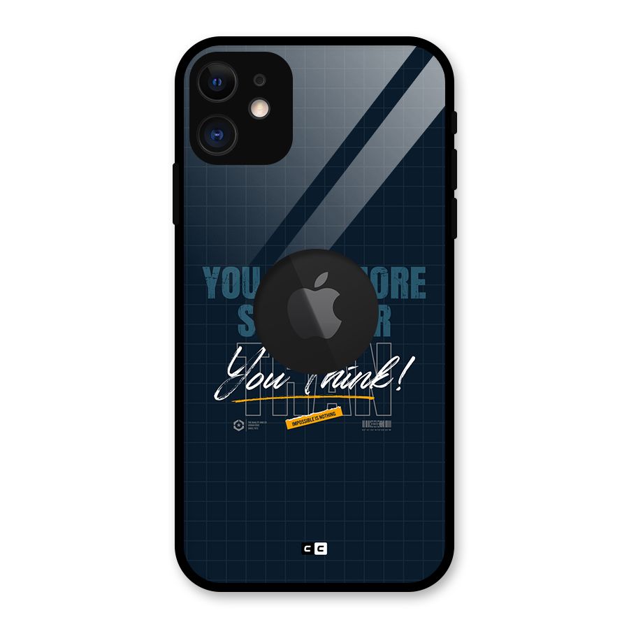 More Stronger Glass Back Case for iPhone 11 Logo Cut