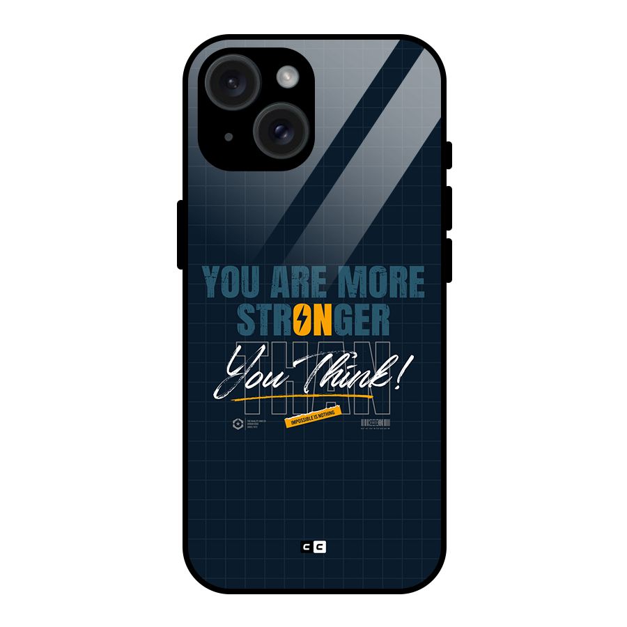 More Stronger Glass Back Case for iPhone 15