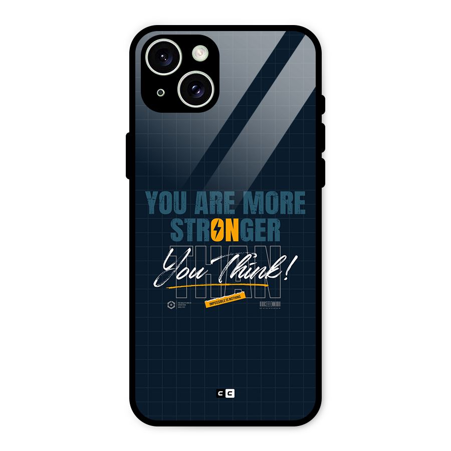 More Stronger Glass Back Case for iPhone 15 Plus