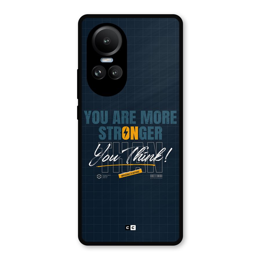 More Stronger Metal Back Case for Oppo Reno10 Pro