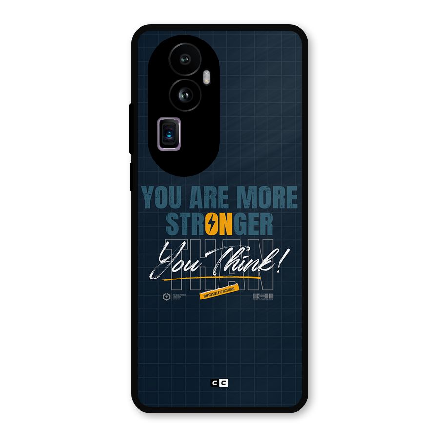 More Stronger Metal Back Case for Oppo Reno10 Pro Plus