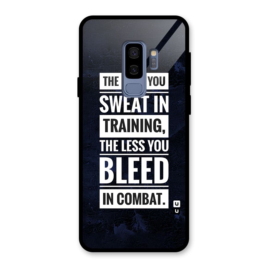 More You Sweat Less You Bleed Glass Back Case for Galaxy S9 Plus