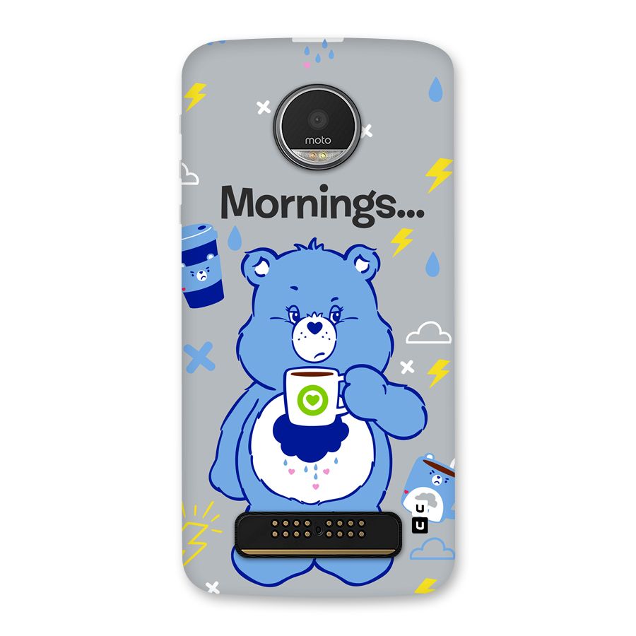 Morning Bear Back Case for Moto Z Play