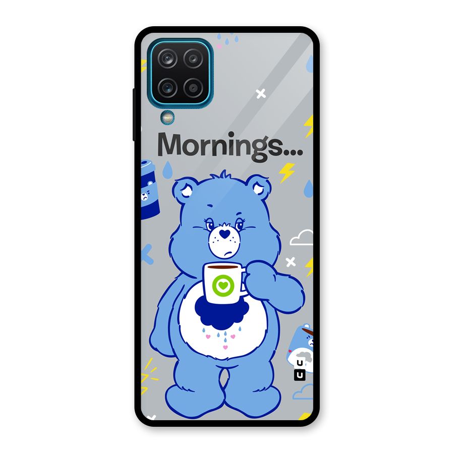Morning Bear Glass Back Case for Galaxy A12