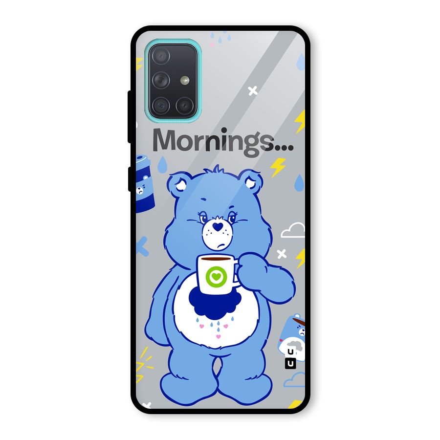 Morning Bear Glass Back Case for Galaxy A71