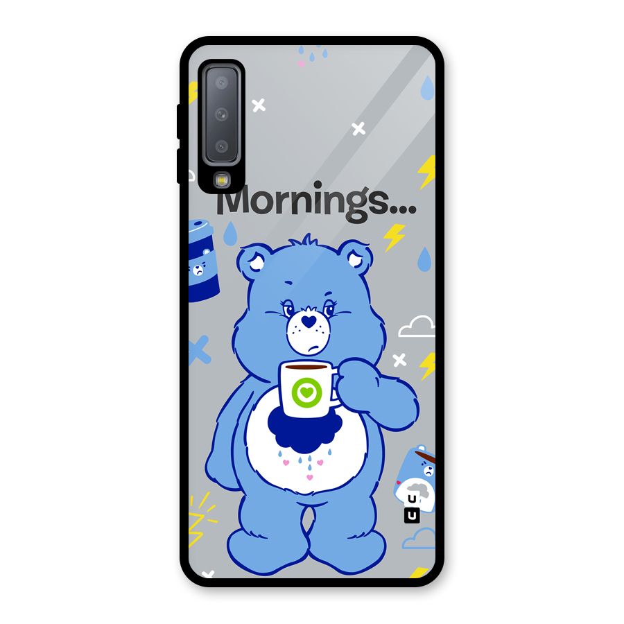 Morning Bear Glass Back Case for Galaxy A7 (2018)