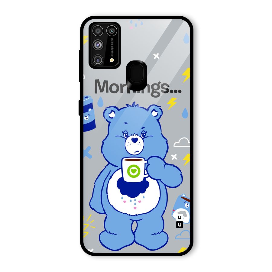 Morning Bear Glass Back Case for Galaxy F41