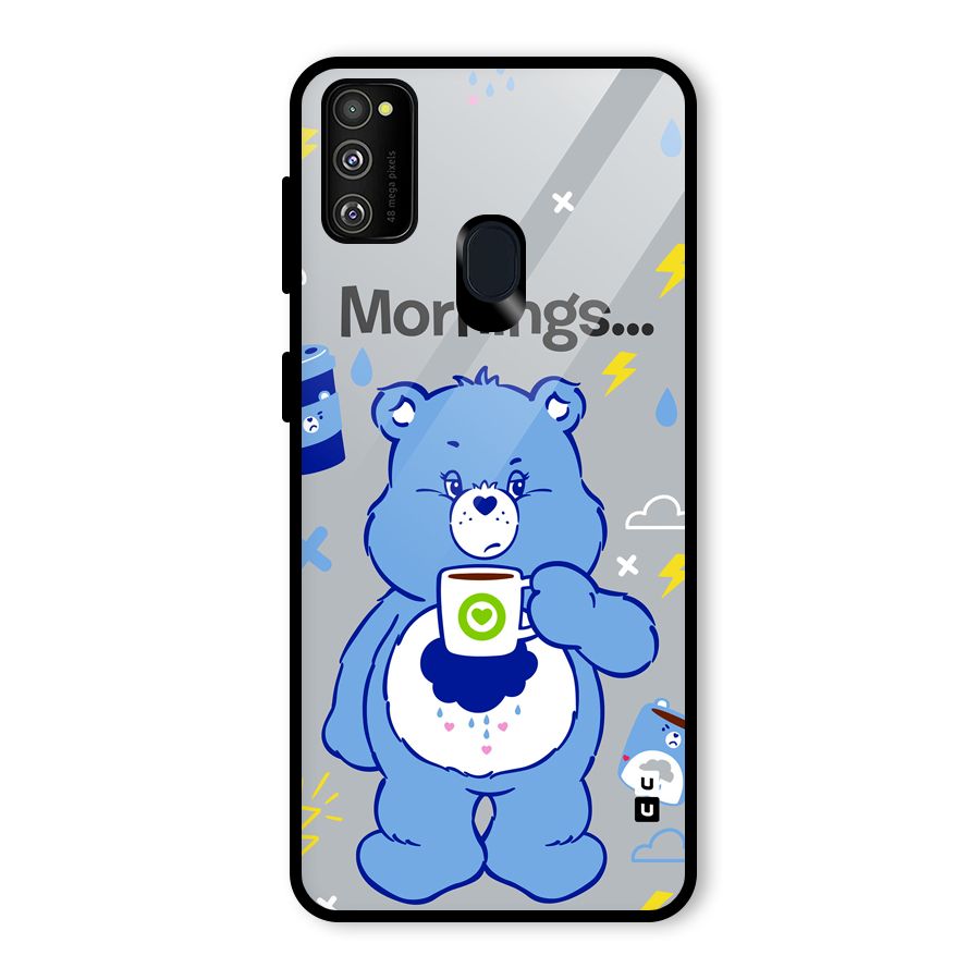 Morning Bear Glass Back Case for Galaxy M30s