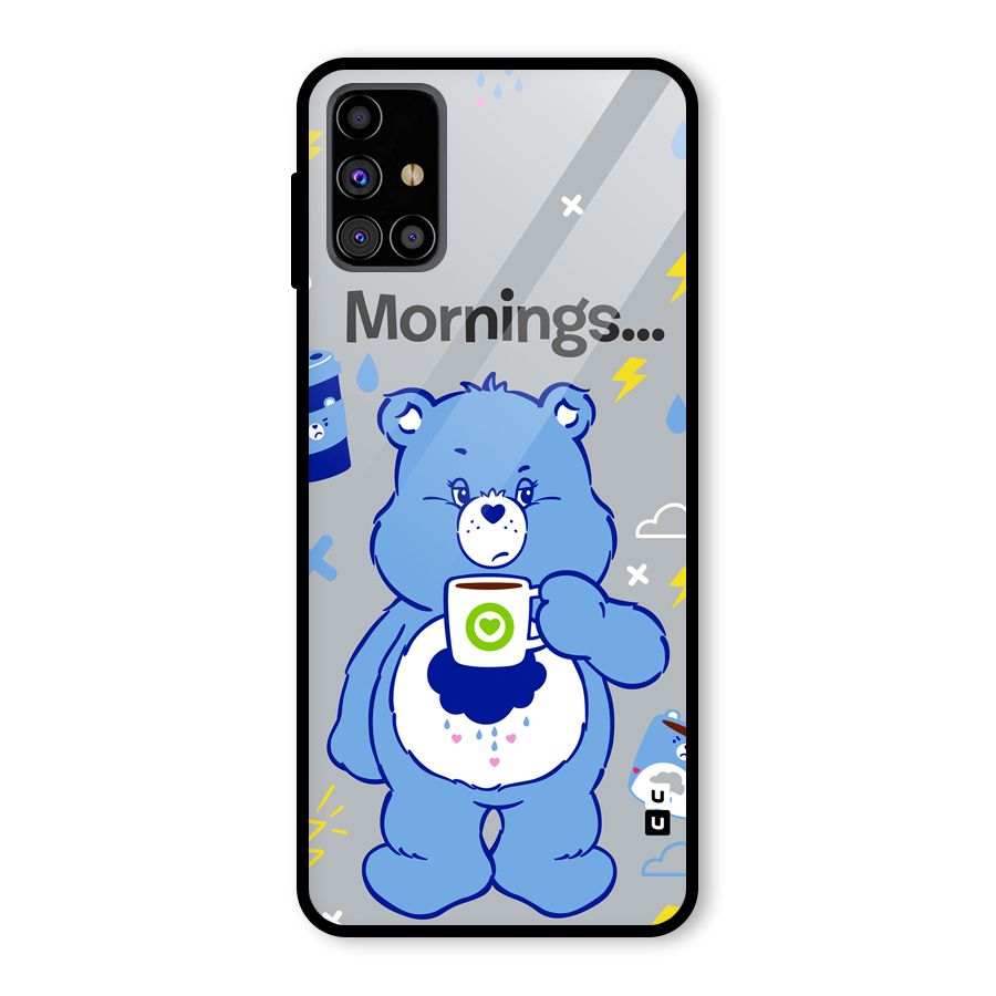 Morning Bear Glass Back Case for Galaxy M31s