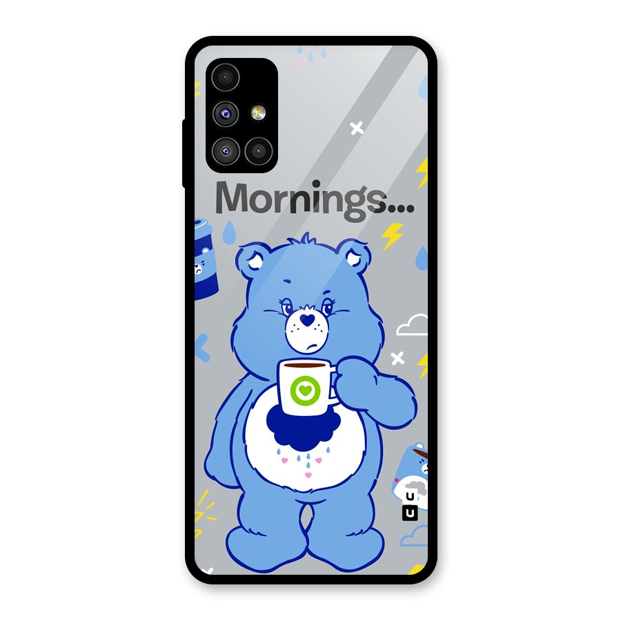 Morning Bear Glass Back Case for Galaxy M51