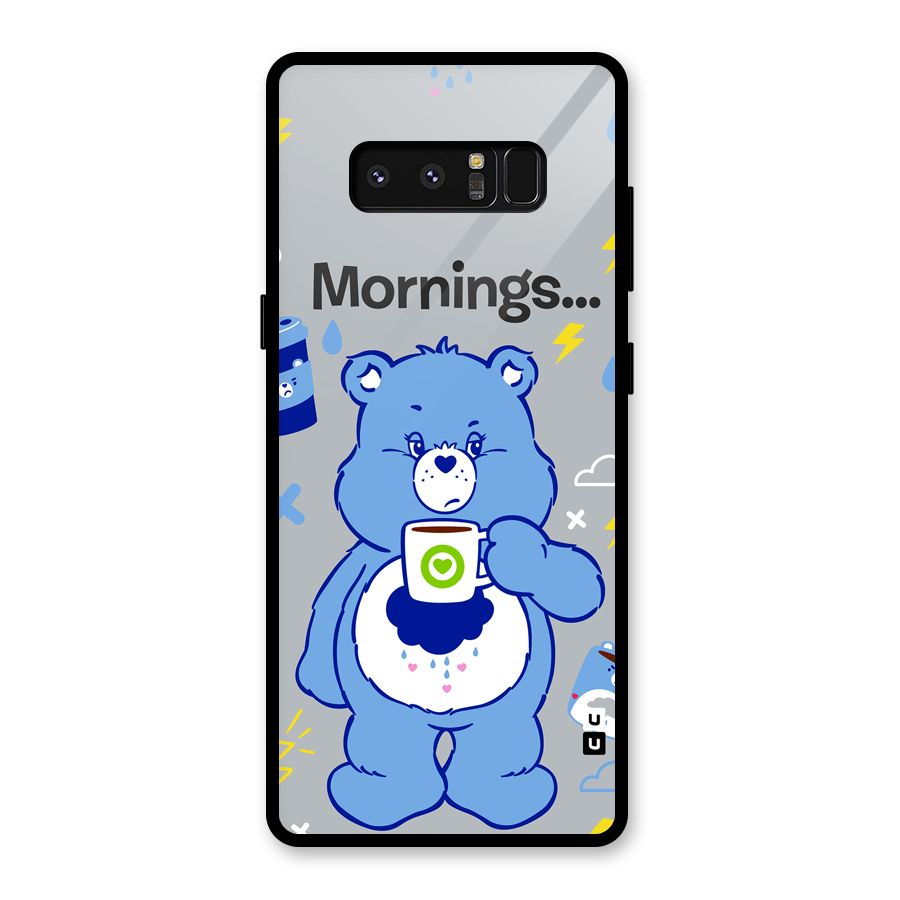 Morning Bear Glass Back Case for Galaxy Note 8