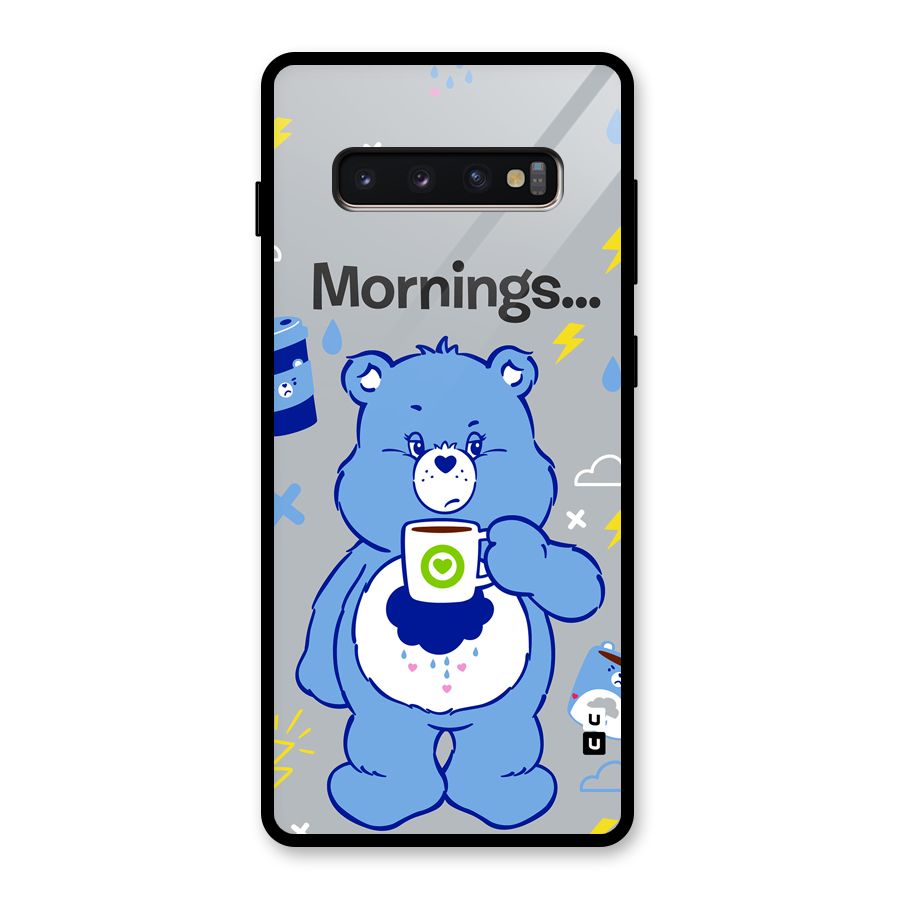 Morning Bear Glass Back Case for Galaxy S10 Plus