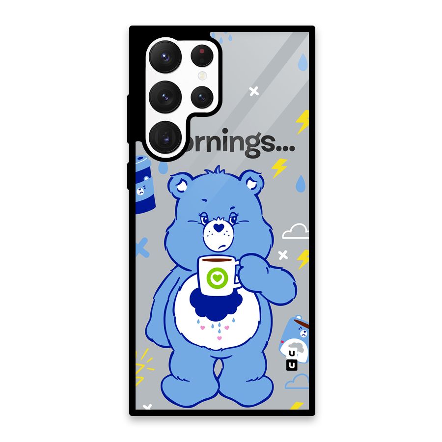 Morning Bear Glass Back Case for Galaxy S22 Ultra 5G