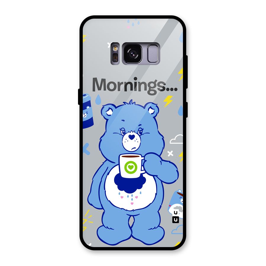 Morning Bear Glass Back Case for Galaxy S8