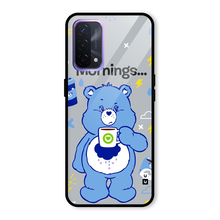 Morning Bear Glass Back Case for Oppo A74 5G