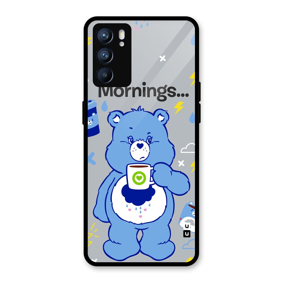 Morning Bear Glass Back Case for Oppo Reno6 5G