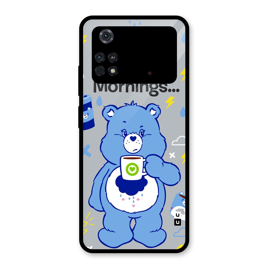 Morning Bear Glass Back Case for Poco M4 Pro 4G