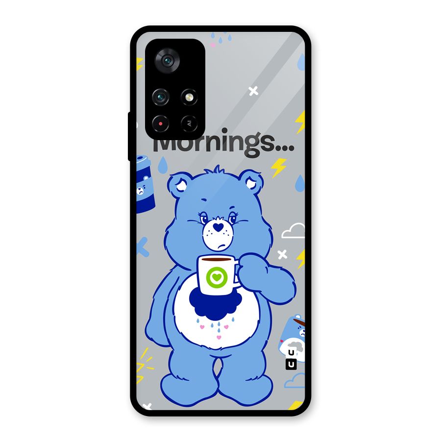 Morning Bear Glass Back Case for Poco M4 Pro 5G