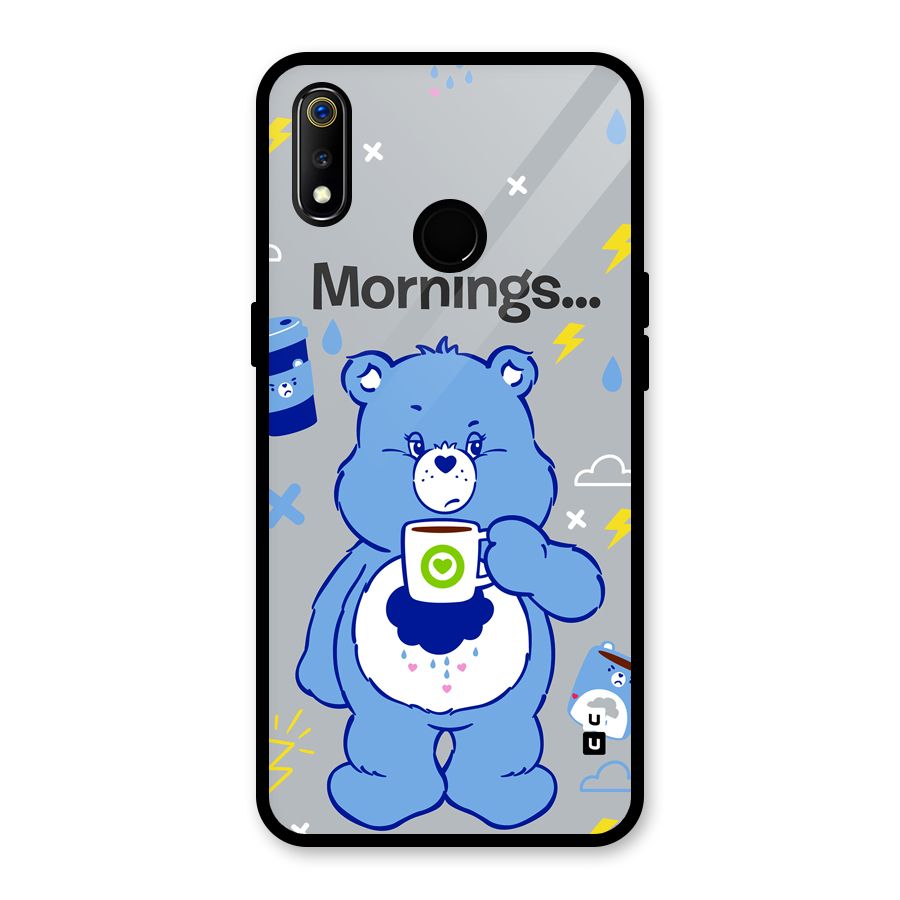 Morning Bear Glass Back Case for Realme 3i