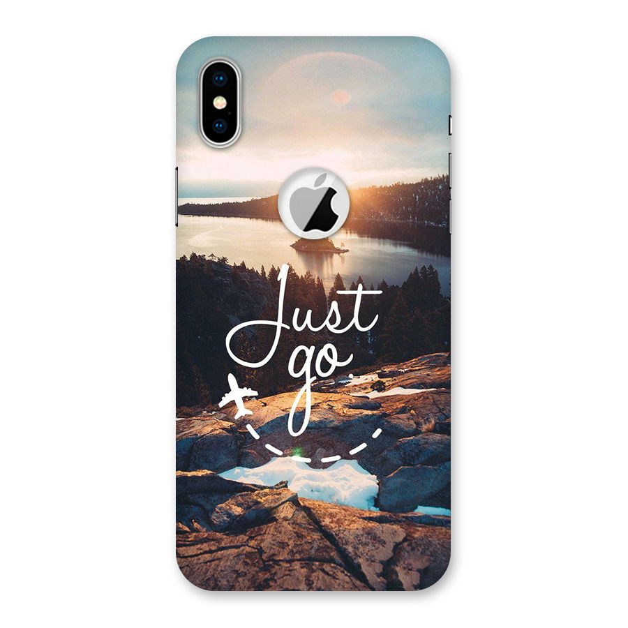 Morning Just Go Back Case for iPhone XS Logo Cut
