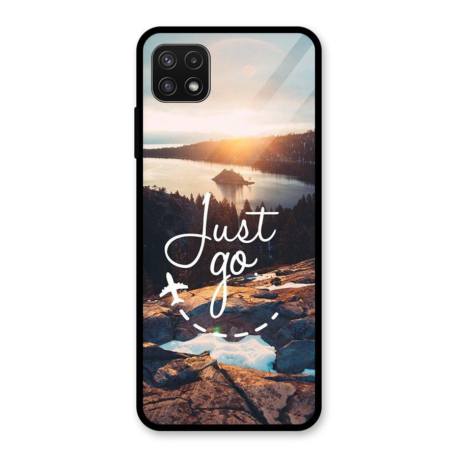 Morning Just Go Glass Back Case for Galaxy A22 5G