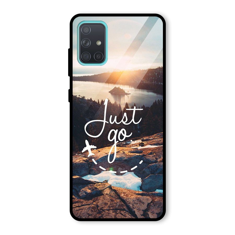 Morning Just Go Glass Back Case for Galaxy A71