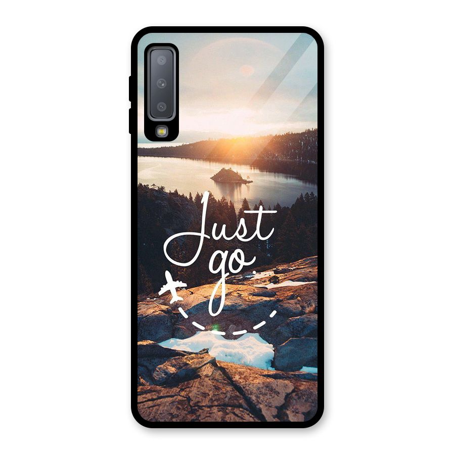Morning Just Go Glass Back Case for Galaxy A7 (2018)