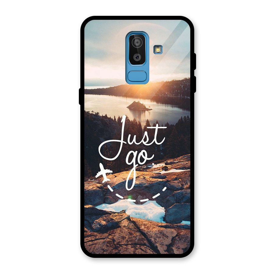 Morning Just Go Glass Back Case for Galaxy J8
