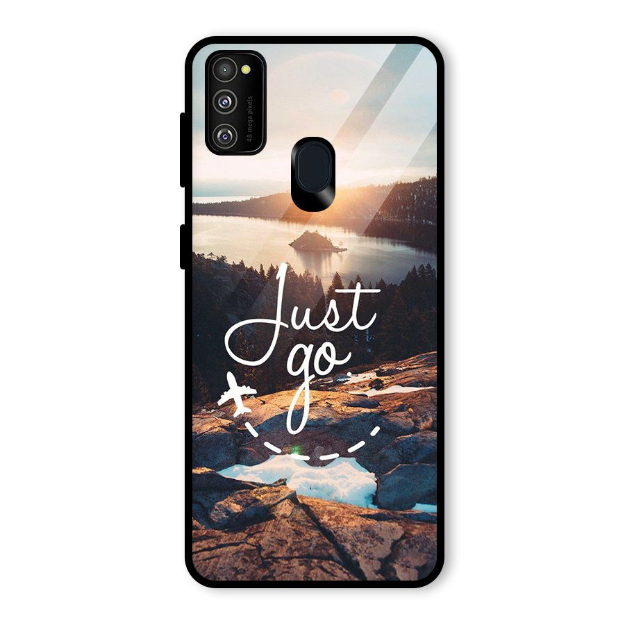 Morning Just Go Glass Back Case for Galaxy M30s