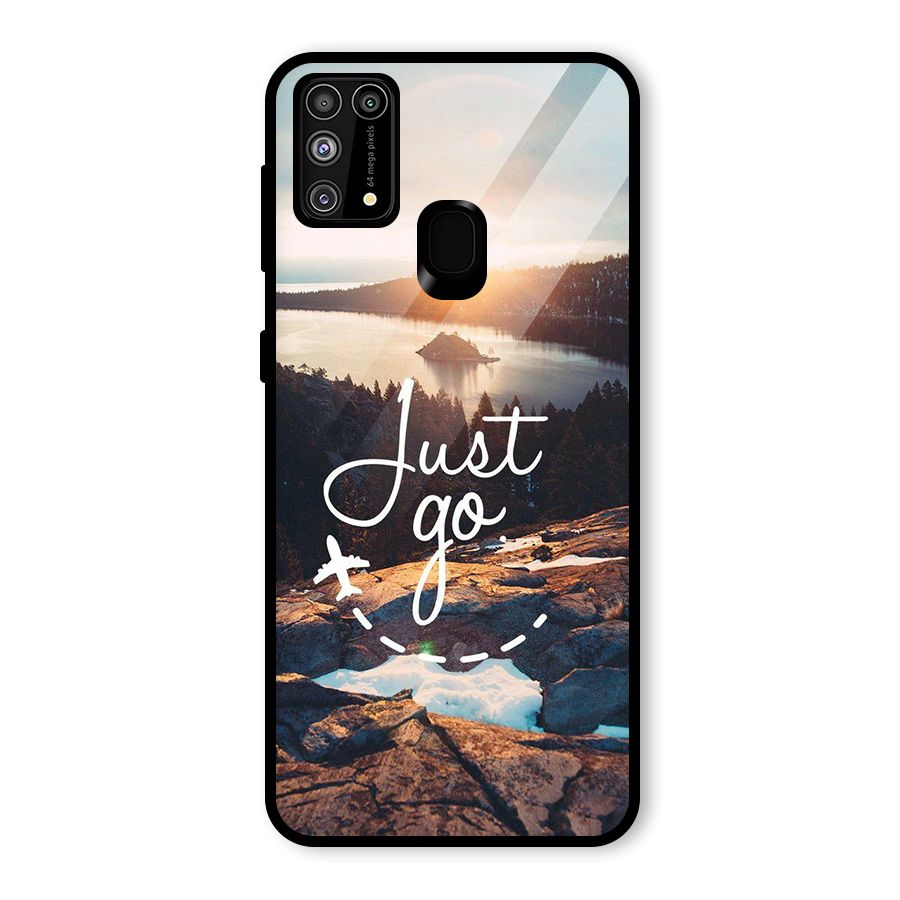 Morning Just Go Glass Back Case for Galaxy M31