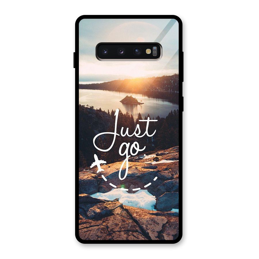 Morning Just Go Glass Back Case for Galaxy S10 Plus