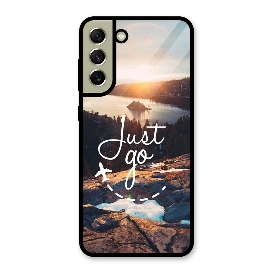 Morning Just Go Glass Back Case for Galaxy S21 FE 5G