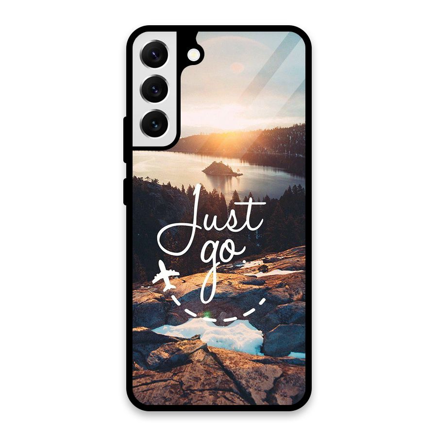 Morning Just Go Glass Back Case for Galaxy S22 Plus 5G