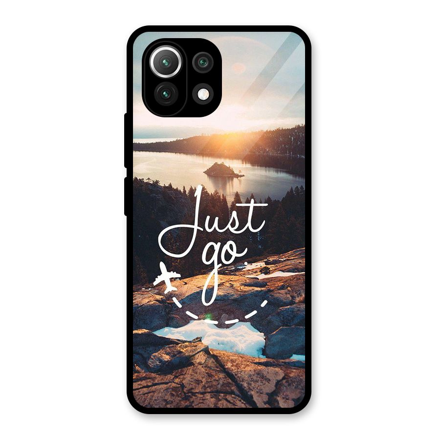 Morning Just Go Glass Back Case for Mi 11 Lite