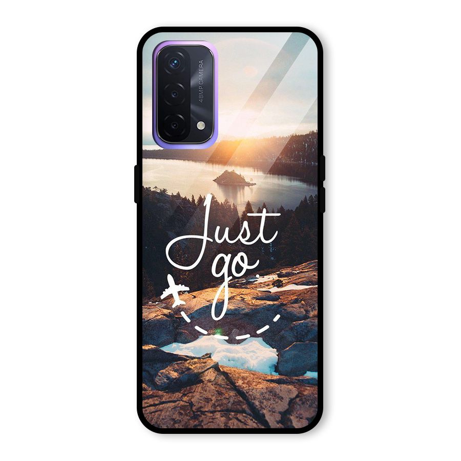 Morning Just Go Glass Back Case for Oppo A74 5G