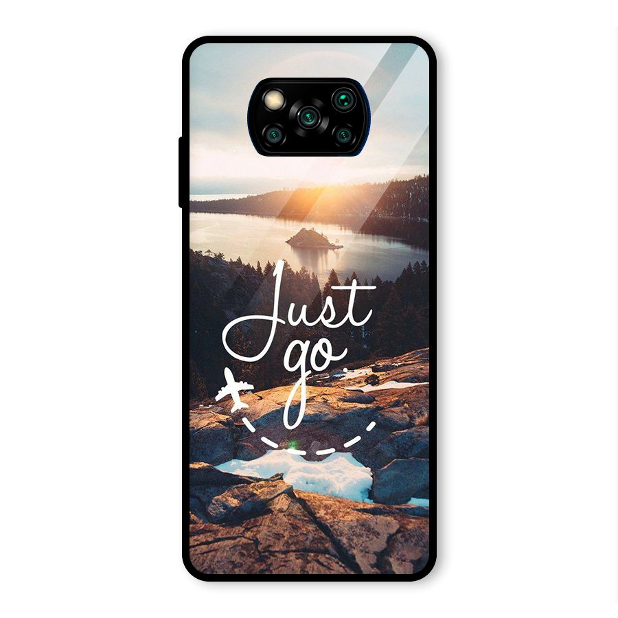 Morning Just Go Glass Back Case for Poco X3 Pro