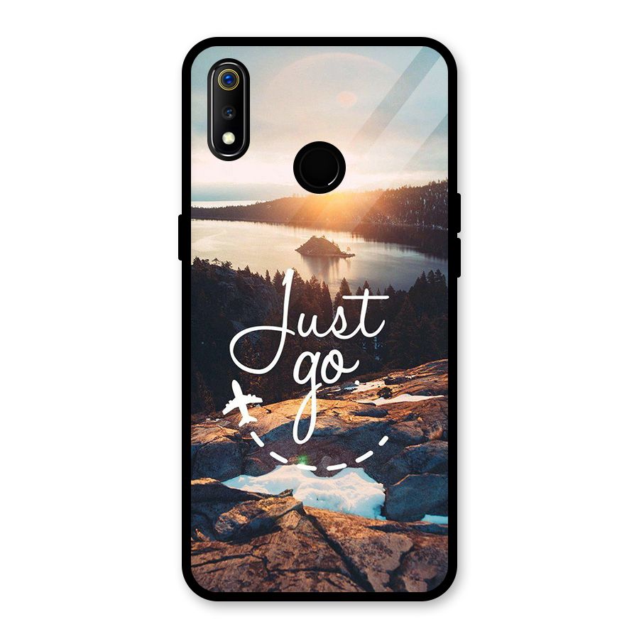 Morning Just Go Glass Back Case for Realme 3