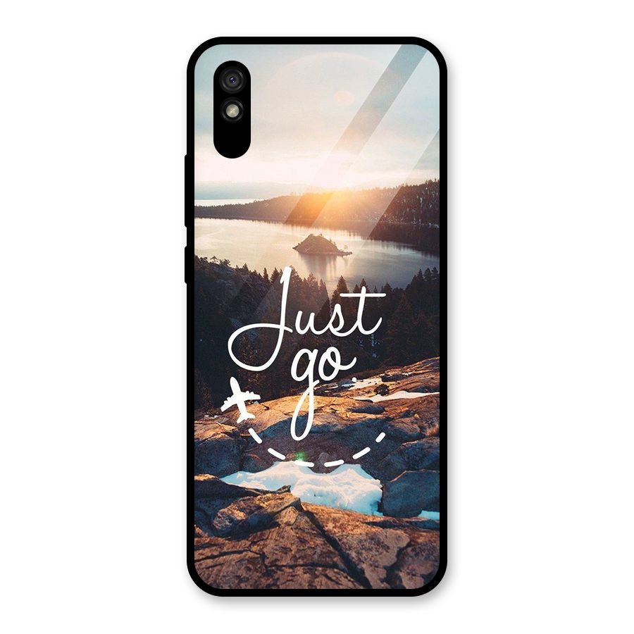 Morning Just Go Glass Back Case for Redmi 9A