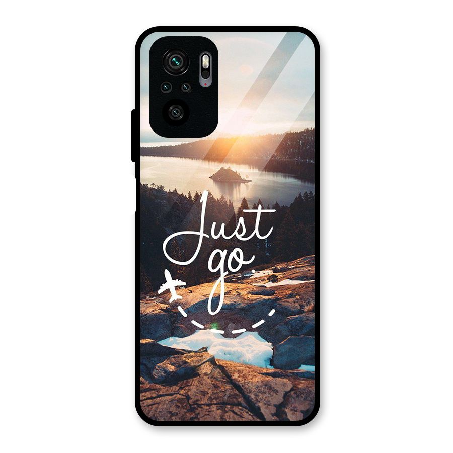 Morning Just Go Glass Back Case for Redmi Note 10S