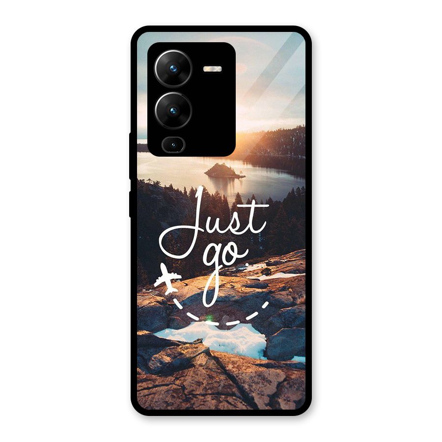 Morning Just Go Glass Back Case for Vivo V25 Pro