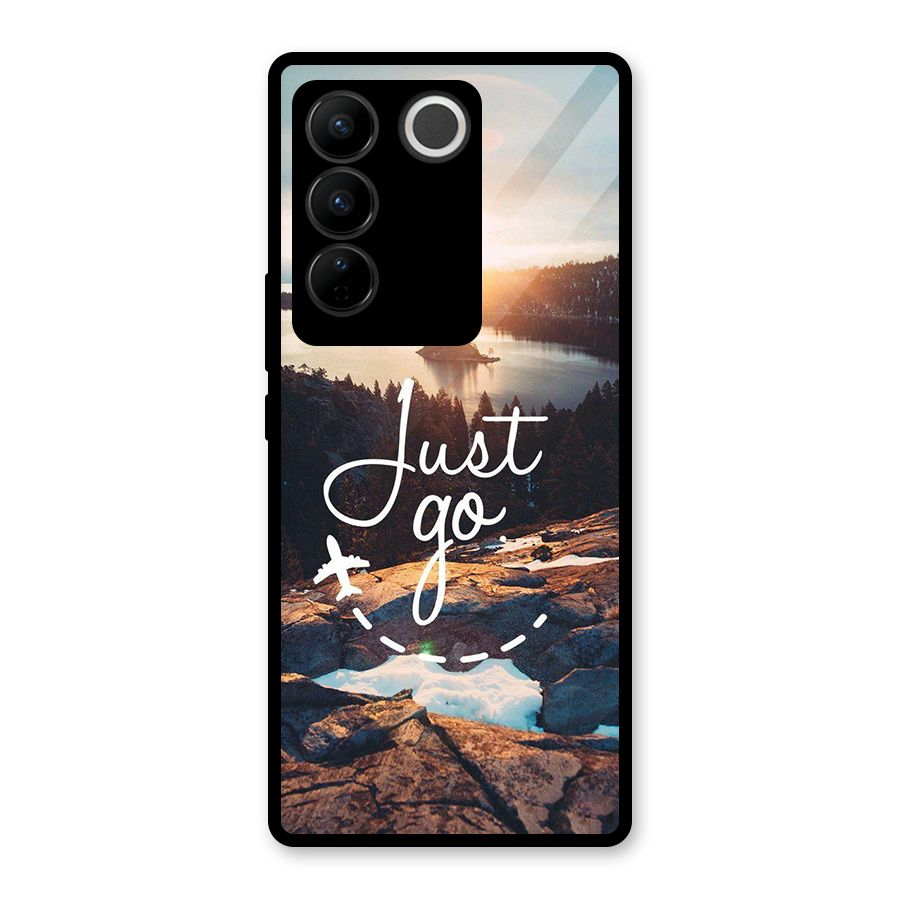 Morning Just Go Glass Back Case for Vivo V27 Pro