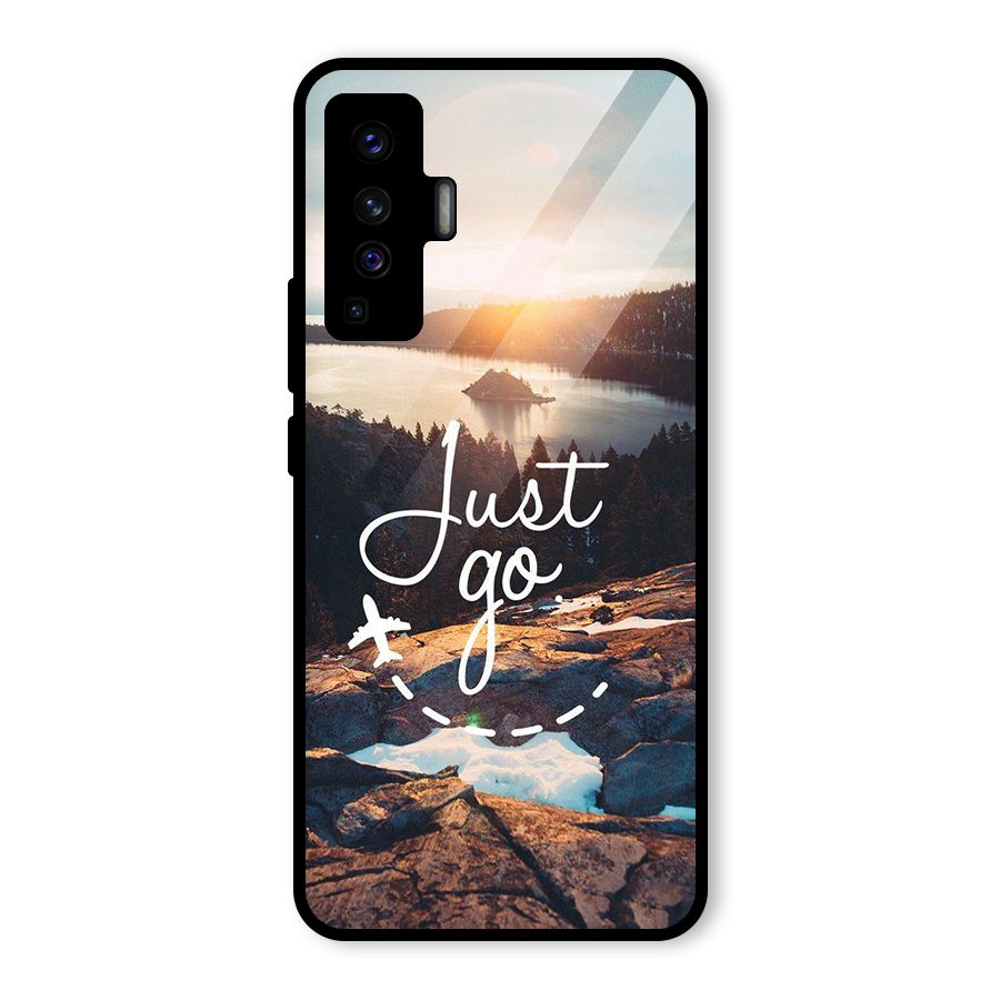 Morning Just Go Glass Back Case for Vivo X50