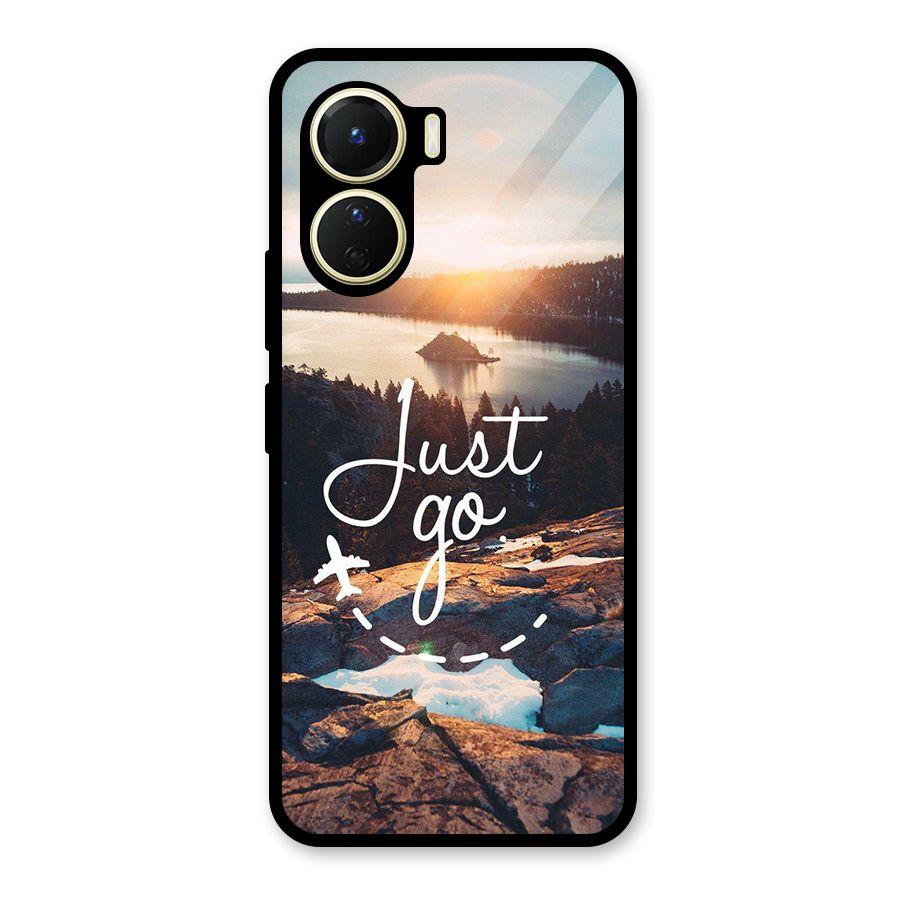Morning Just Go Glass Back Case for Vivo Y16