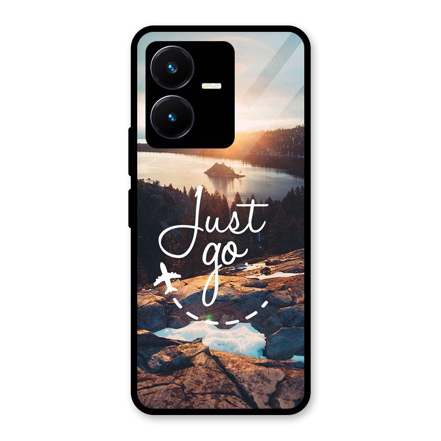 Morning Just Go Glass Back Case for Vivo Y22