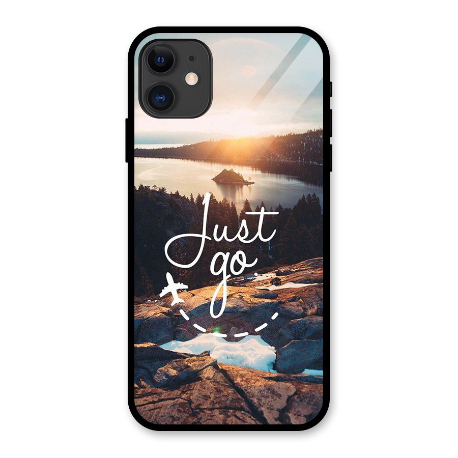 Morning Just Go Glass Back Case for iPhone 11