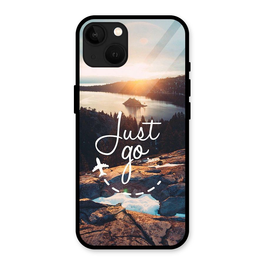 Morning Just Go Glass Back Case for iPhone 13